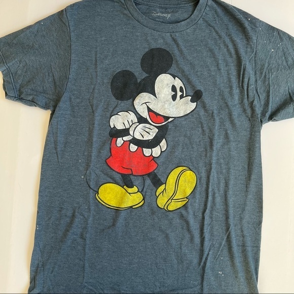 Disney Mickey Mouse blue t shirt short sleeve Size medium - Picture 9 of 9